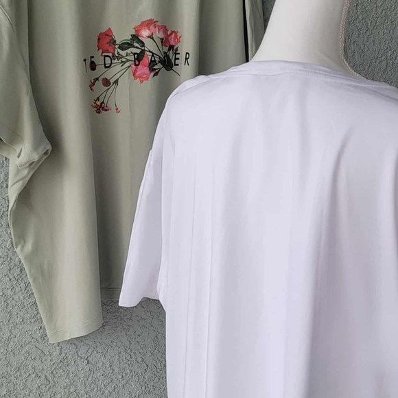 Ted Baker Women's Floral Print Tops - White and Green - Picture 11 of 11